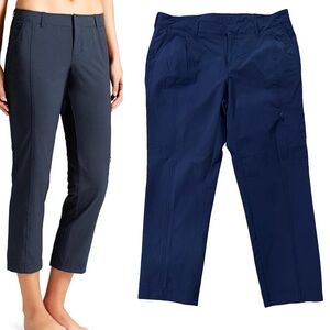 Athleta Navy Blue Palisade Ankle Pants Size 8 Nylon Outdoor Hiking Gorpcore